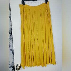 Ces Femme Mustard Yellow Midi Skirt